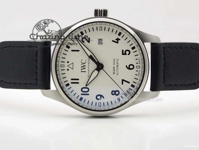 MIROTIME 0825 Fashionable Mark XVIII IW327002 V6F Best Edition White Dial On Black Leather Strap A 7312